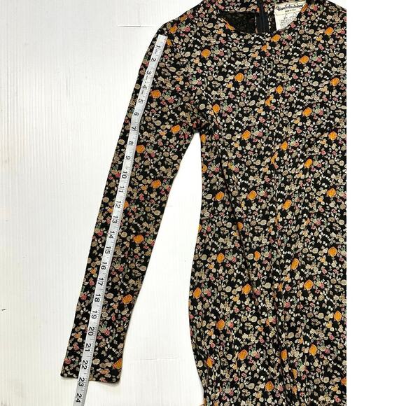 Vintage Diane Von Furstenberg Floral Dress With Belt Size 6 Made In Italy - Picture 11 of 12